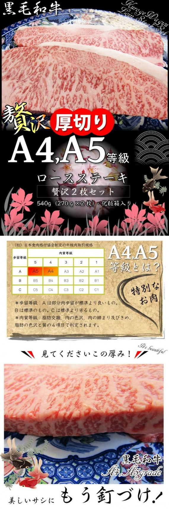 牛肉 肉 黒毛和牛 ロース ステーキ A4 A5 等級 270g×2枚 誕生日 プレゼント お歳暮 ギフト 食品 プレゼント 女性 男性 お祝い グルメ
