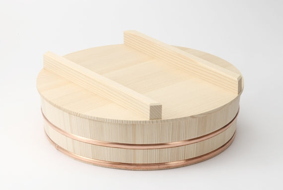 桶屋さん手作り　寿し桶セット（桶・蓋）■12号（5合用・1リットル）