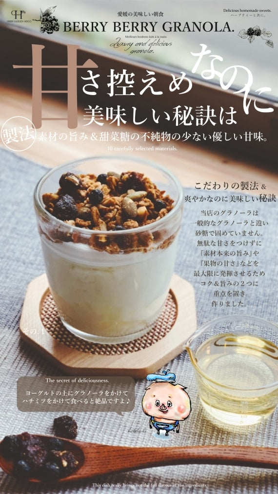 愛媛県産はだか麦のさくさくグラノーラ　「ベリーベリー」