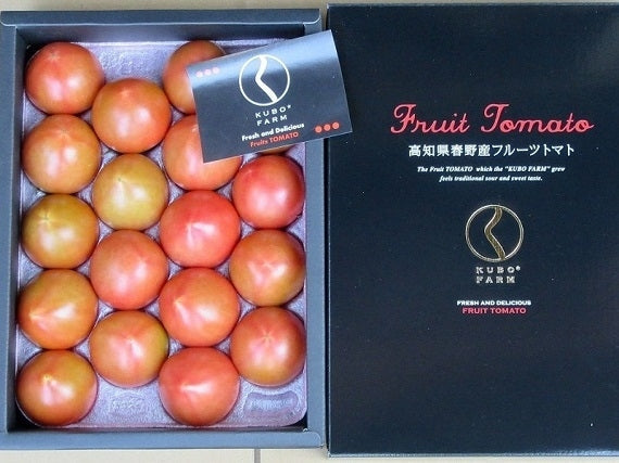 【送料込み】久保さんのフルーツトマト 化粧箱入り１ｋｇ　（１４玉～１８玉）