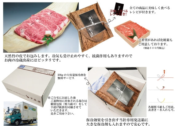 【近江牛の牝牛専門店】三角バラ焼肉用　300g