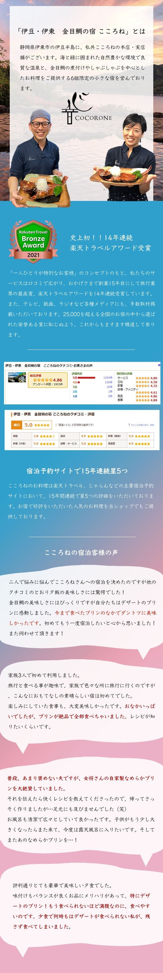 金目鯛の宿こころね名物『女将のプリン』6個＆プリンに合わせた『特別ブレンド珈琲ドリップバッグ』6個付