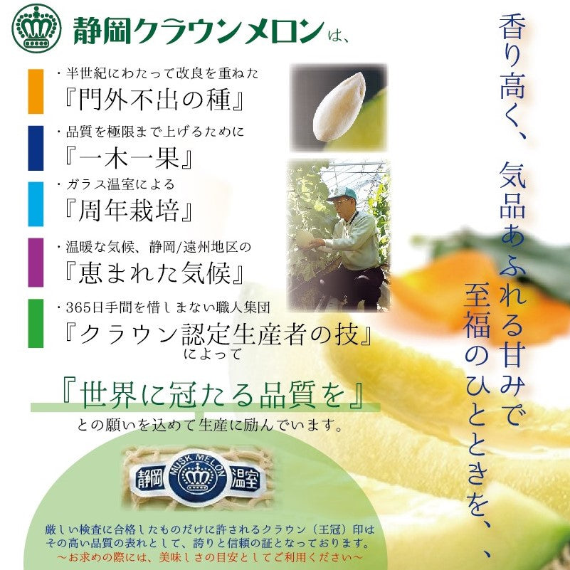 クラウンメロン　Mサイズ《山等級》　1玉　【送料無料】