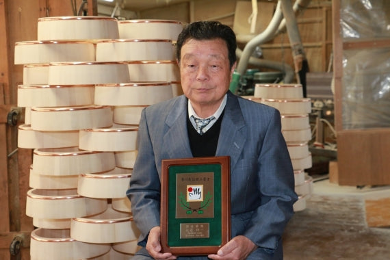 桶屋さん手作り　寿し桶セット（桶・蓋）■12号（5合用・1リットル）