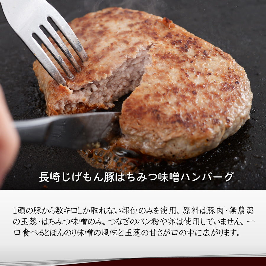 長崎じげもん豚生姜みそ漬け・はちみつ味噌ハンバーグセット(4人前)【送料込】【おいしい南島原ブランド認定品】