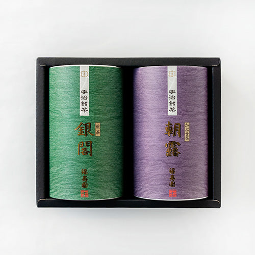 宇治銘茶　＜ＭＧ-30Ａ＞　（かぶせ茶・煎茶 各80g紙缶入）