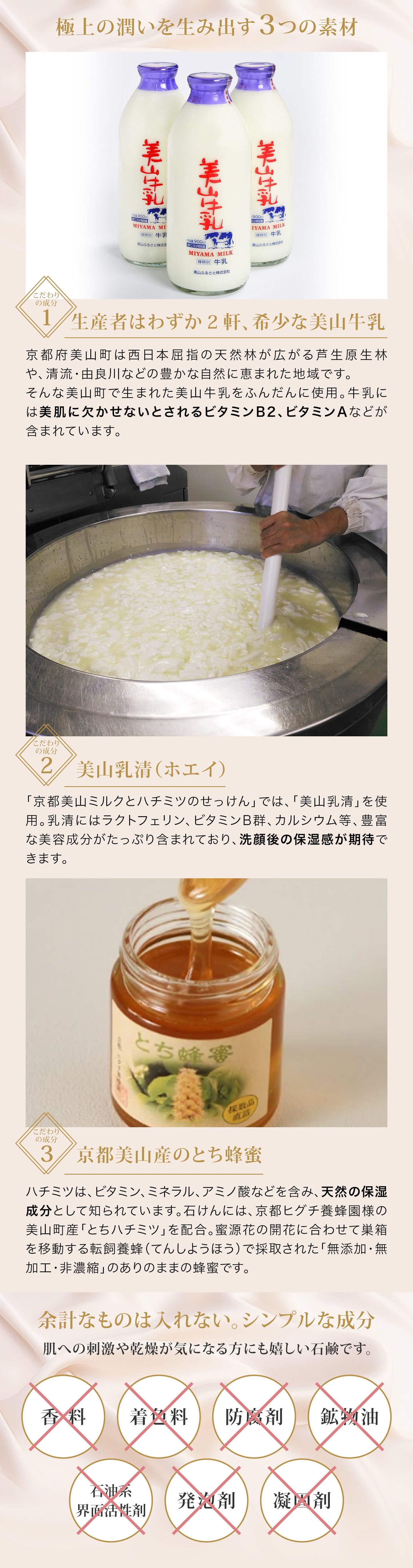 【新パッケージ】【京都新聞・毎日新聞で紹介！】京都美山ミルクとハチミツのせっけん