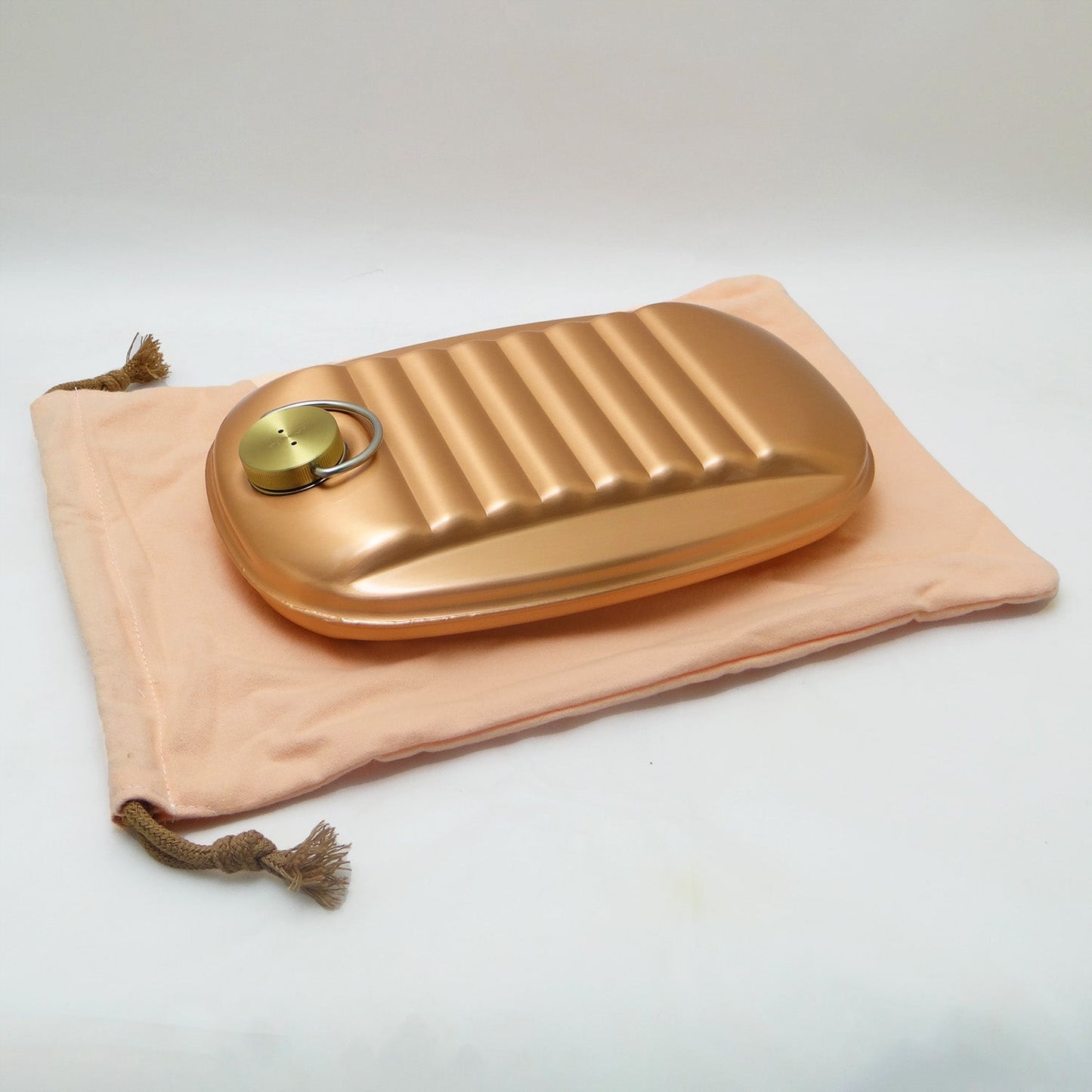 銅製湯たんぽ（小・袋付き）　S-9395S　新光金属　COPPER100　新光堂
