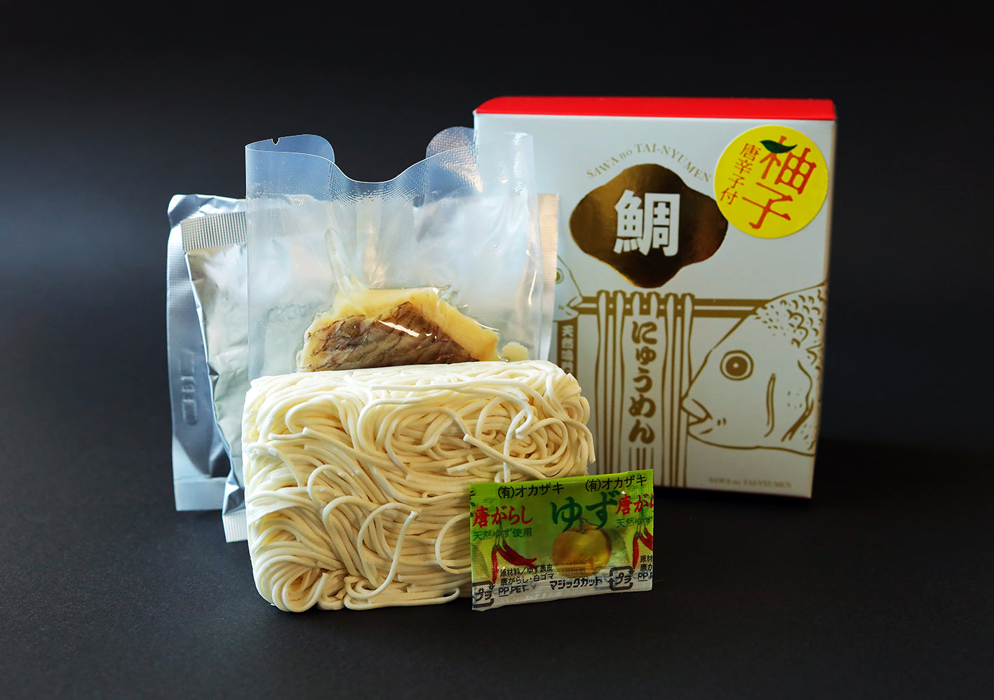 鯛めしの素1個とにゅう麺２種各2個　ギフトセット