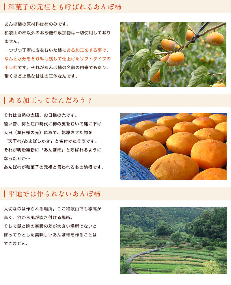 完全無添加 紀州自然菓「あんぽ柿」8個入【送料無料】