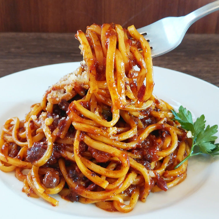 【5食セット】【日テレ・TBS・テレビ朝日で紹介】宇都宮で一番濃いミートソース&生パスタ５食セット