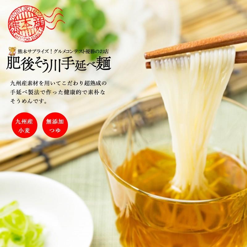 肥後そう川の素麺 手延べ そうめん 2人前×2パック 送料無料【そうめん・うどん・麺類】